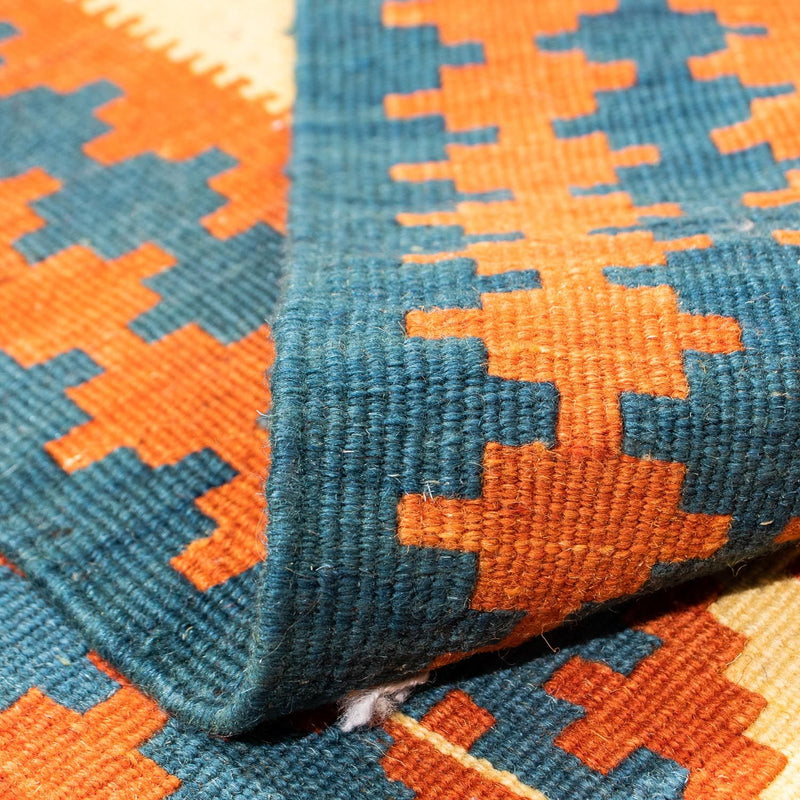 Kelim tapijt - Oosters vierkant  - 102 x 102 cm - donkerblauw