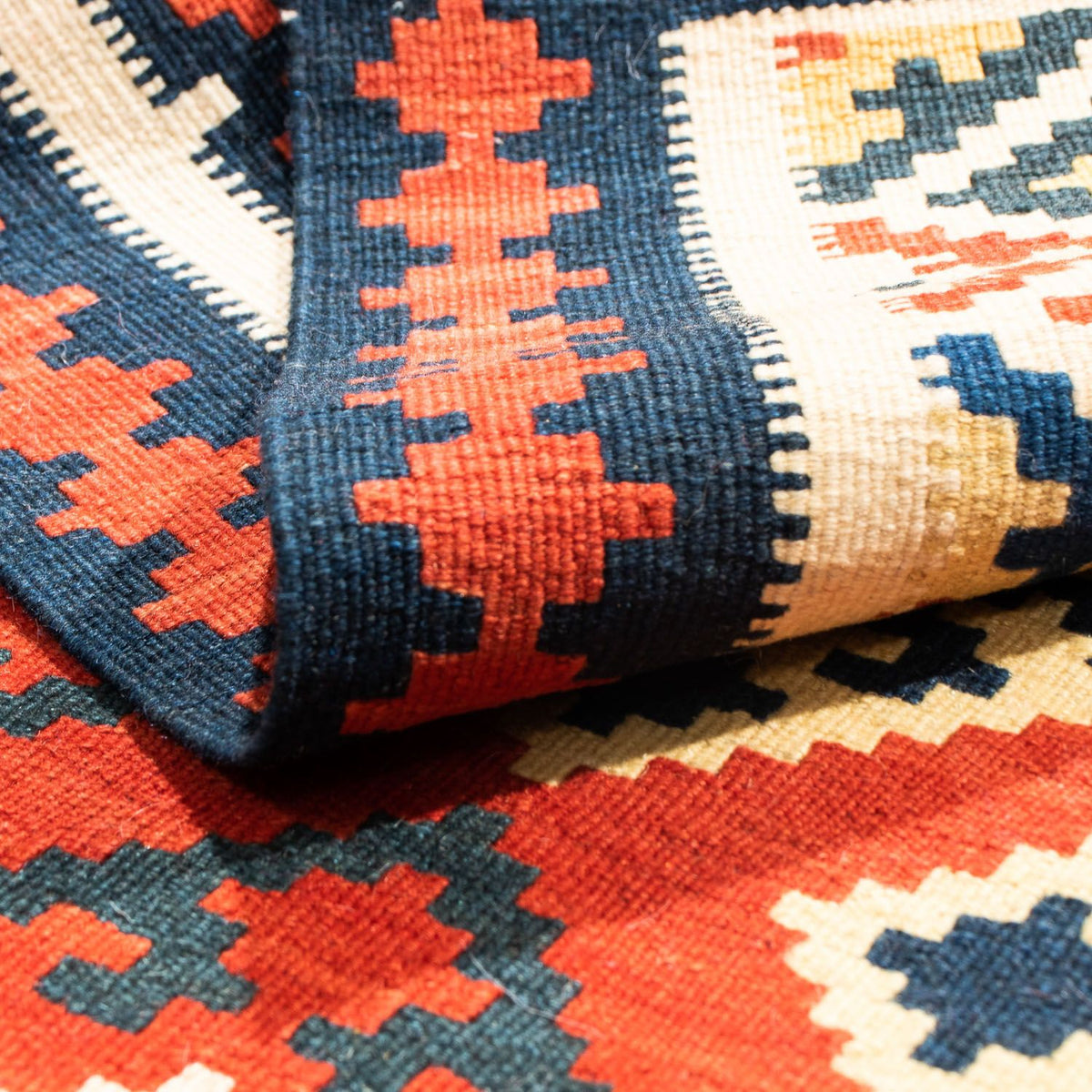 Kelim tapijt - Oosters vierkant  - 103 x 102 cm - donkerrood