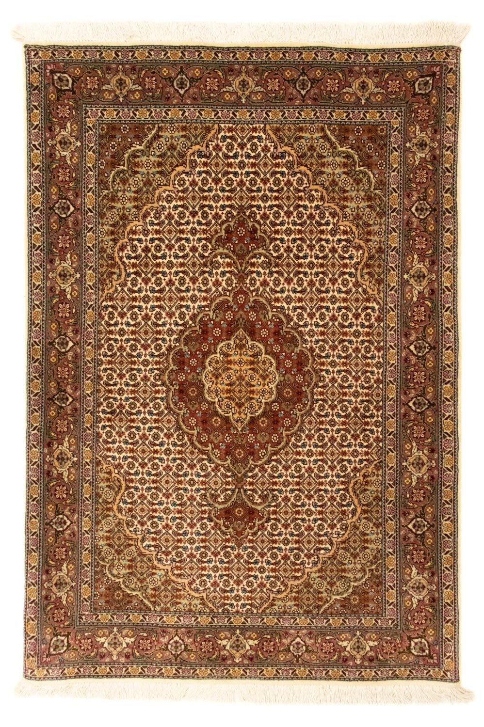 Perzisch tapijt - Tabriz - Royal - 126 x 83 cm - beige
