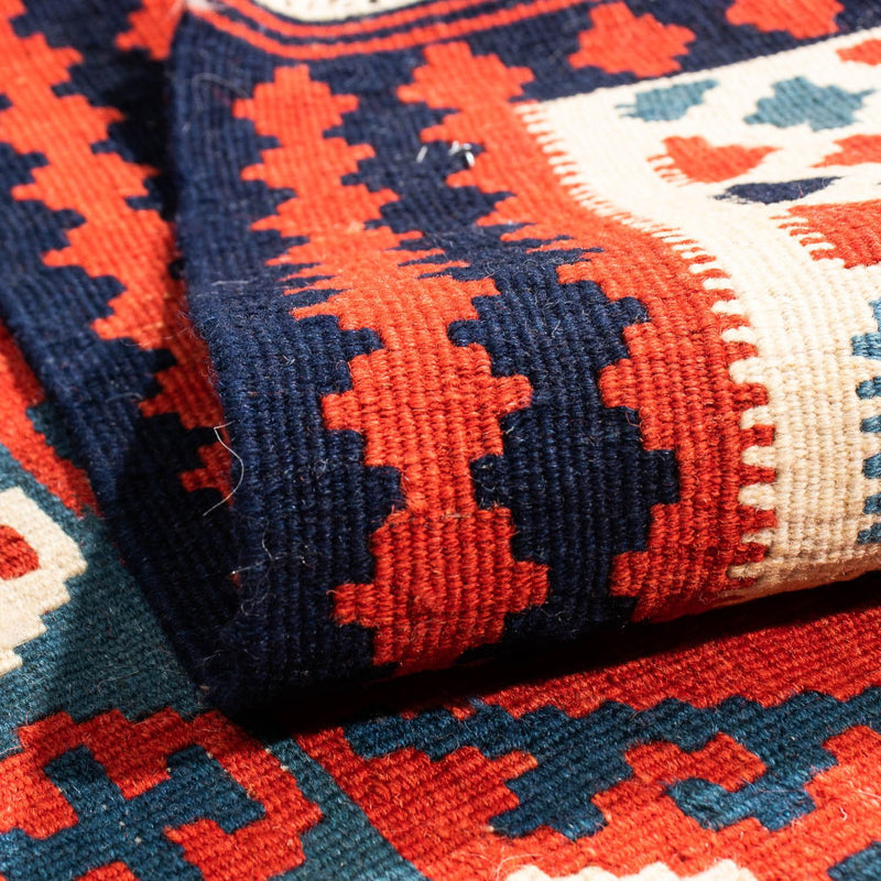 Kelim tapijt - Oosters vierkant  - 104 x 103 cm - donkerrood