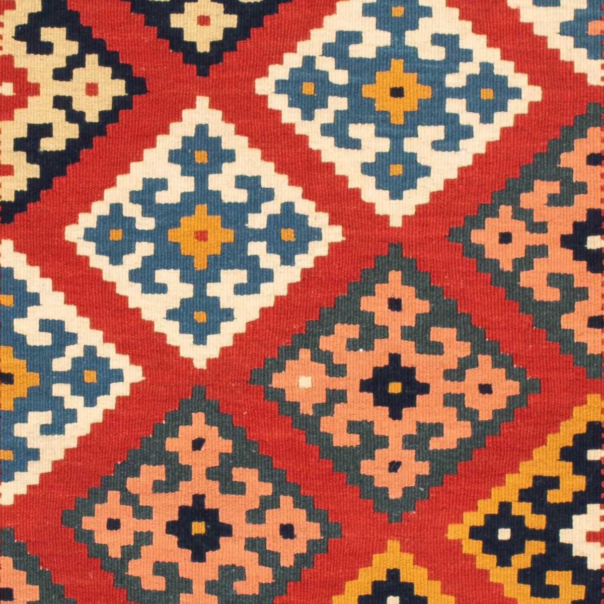 Kelim tapijt - Oosters vierkant  - 105 x 103 cm - donkerrood