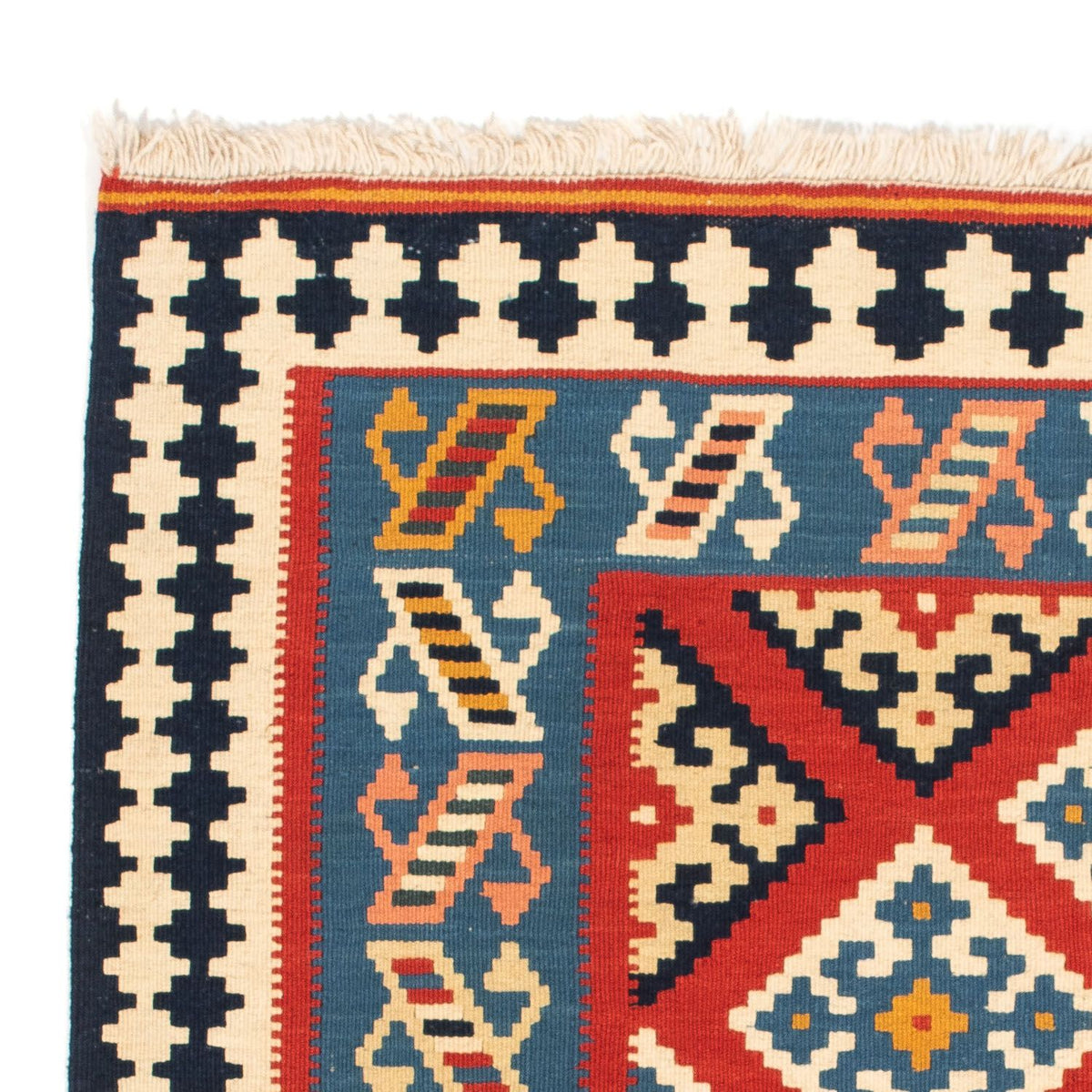 Kelim tapijt - Oosters vierkant  - 105 x 103 cm - donkerrood