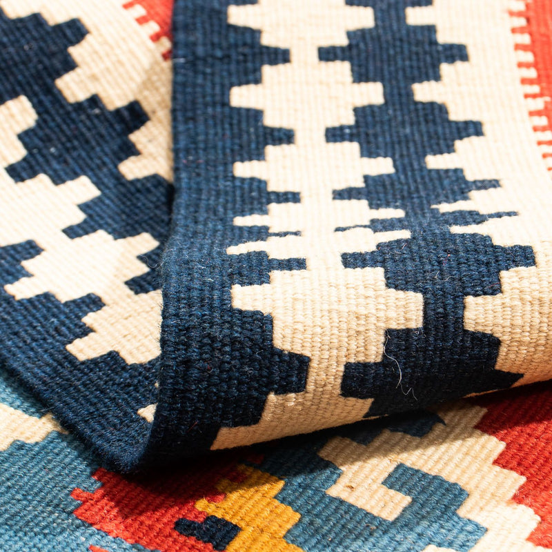 Kelim tapijt - Oosters vierkant  - 105 x 103 cm - donkerrood