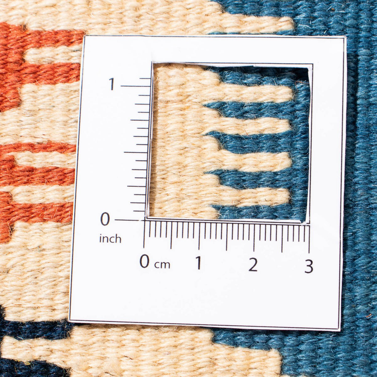 Kelim tapijt - Oosters vierkant  - 103 x 100 cm - blauw