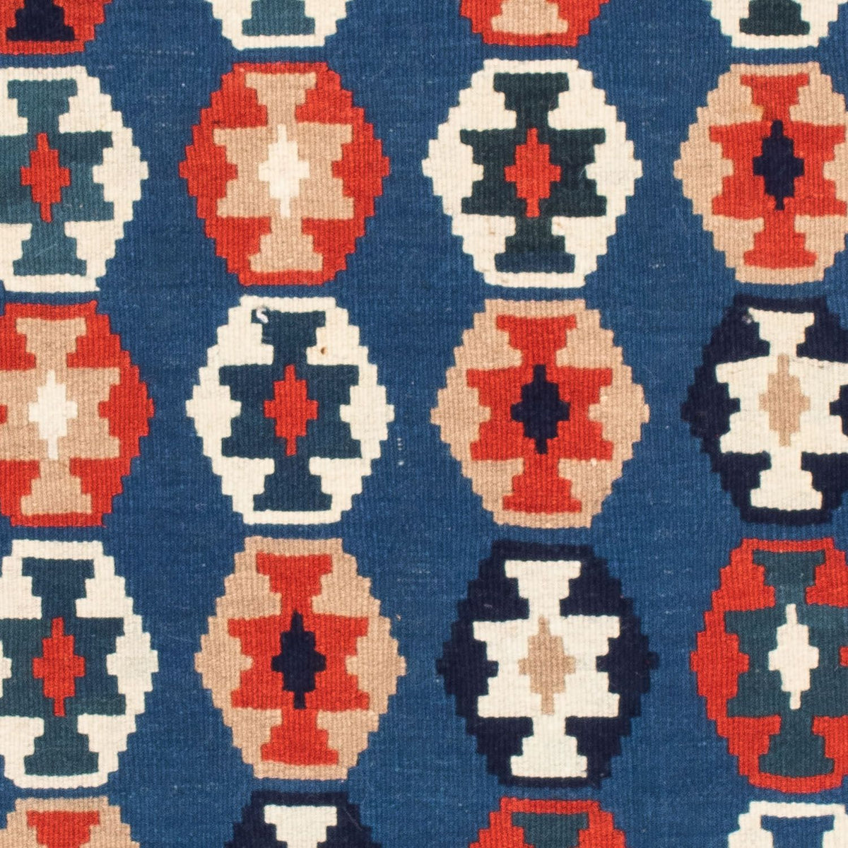 Kelim tapijt - Oosters vierkant  - 103 x 100 cm - donkerblauw