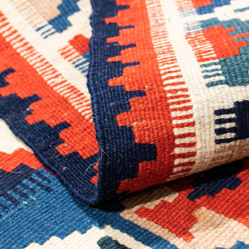 Kelim tapijt - Oosters vierkant  - 103 x 100 cm - donkerblauw