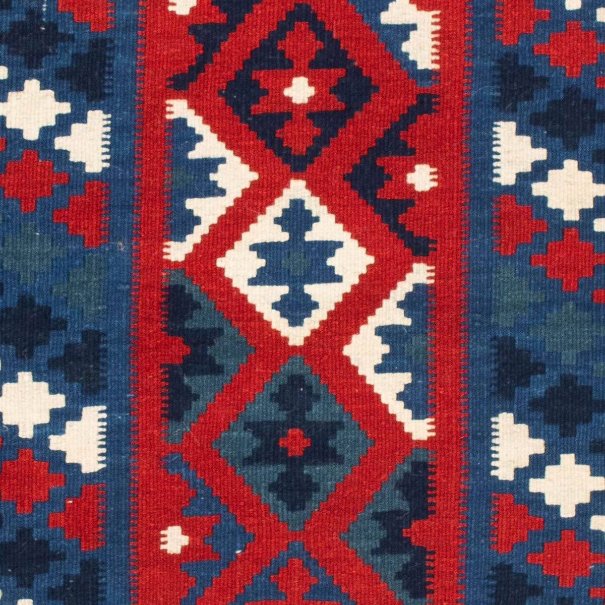 Kelim tapijt - Oosters vierkant  - 103 x 100 cm - donkerblauw