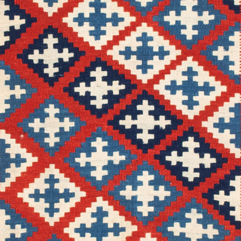 Kelim tapijt - Oosters vierkant  - 103 x 100 cm - donkerblauw