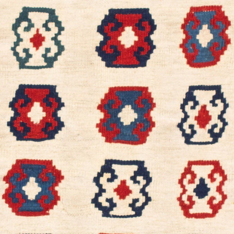 Kelim tapijt - Oosters vierkant  - 100 x 100 cm - beige