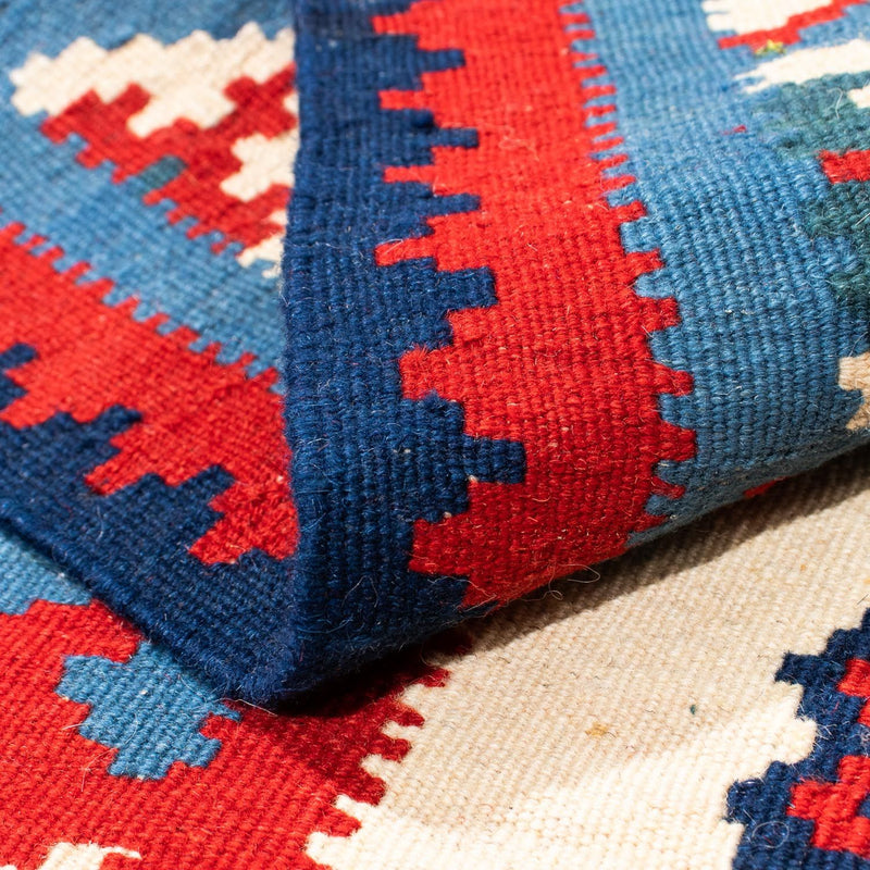 Kelim tapijt - Oosters vierkant  - 100 x 100 cm - beige