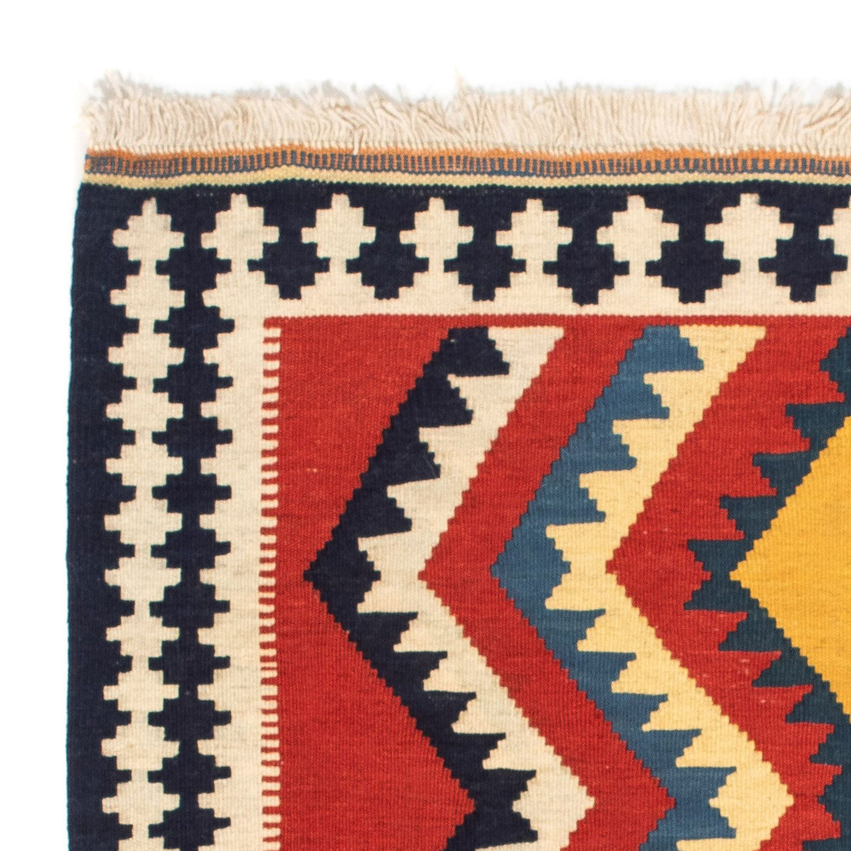 Kelim tapijt - Oosters vierkant  - 100 x 97 cm - rood