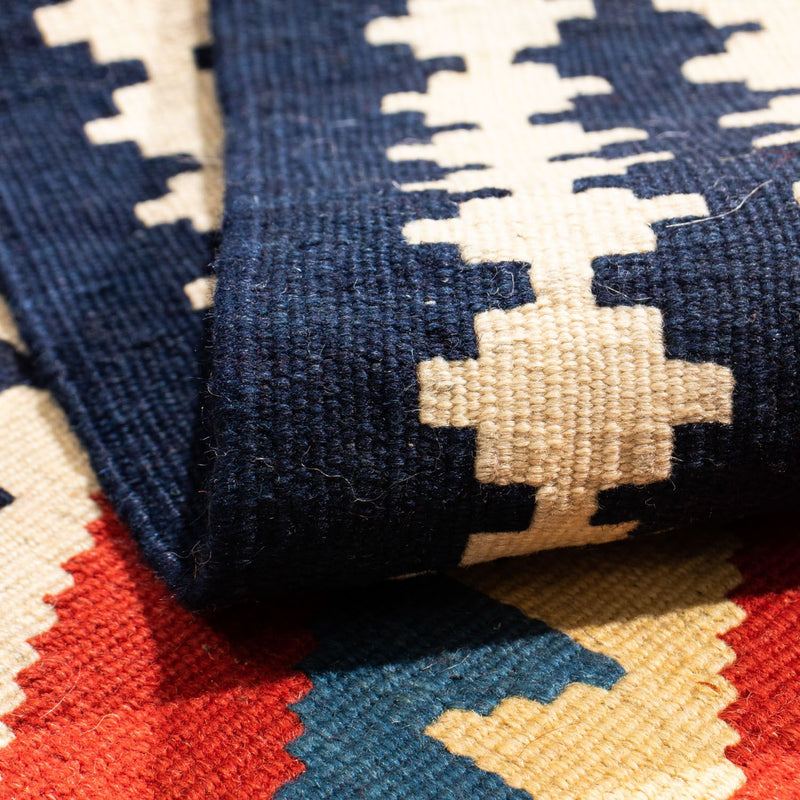 Kelim tapijt - Oosters vierkant  - 100 x 97 cm - rood