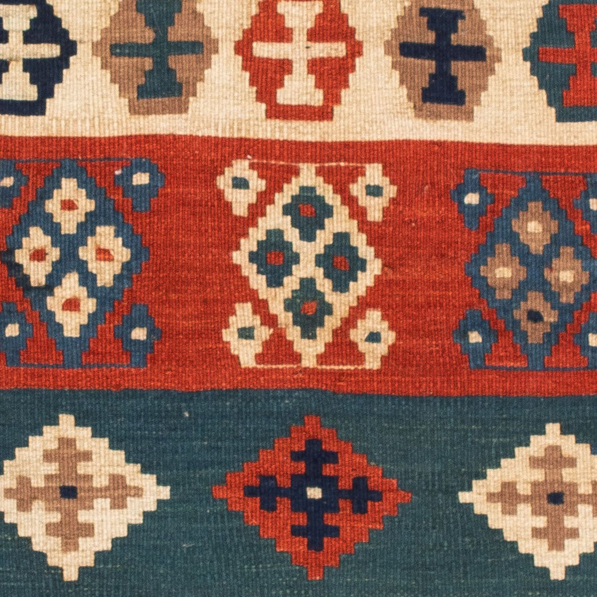 Kelim tapijt - Oosters vierkant  - 102 x 100 cm - blauw