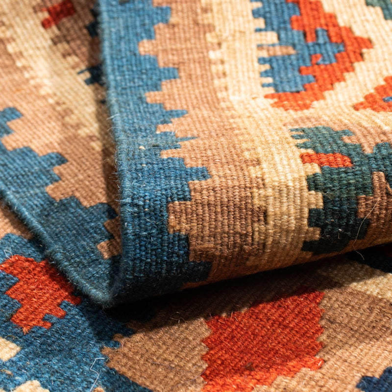 Kelim tapijt - Oosters vierkant  - 102 x 100 cm - blauw