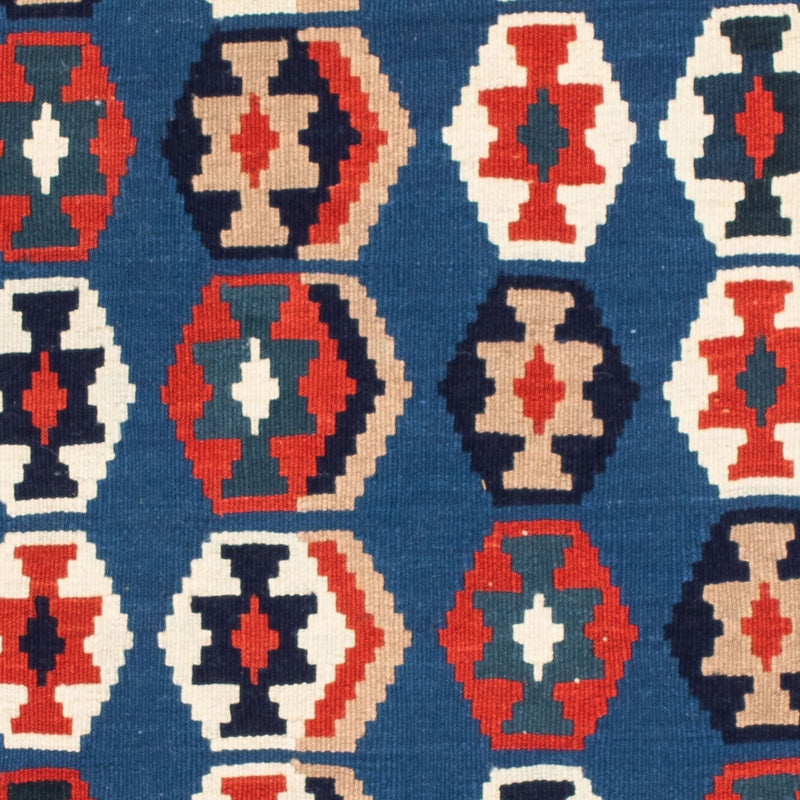 Kelim tapijt - Oosters vierkant  - 105 x 105 cm - donkerblauw