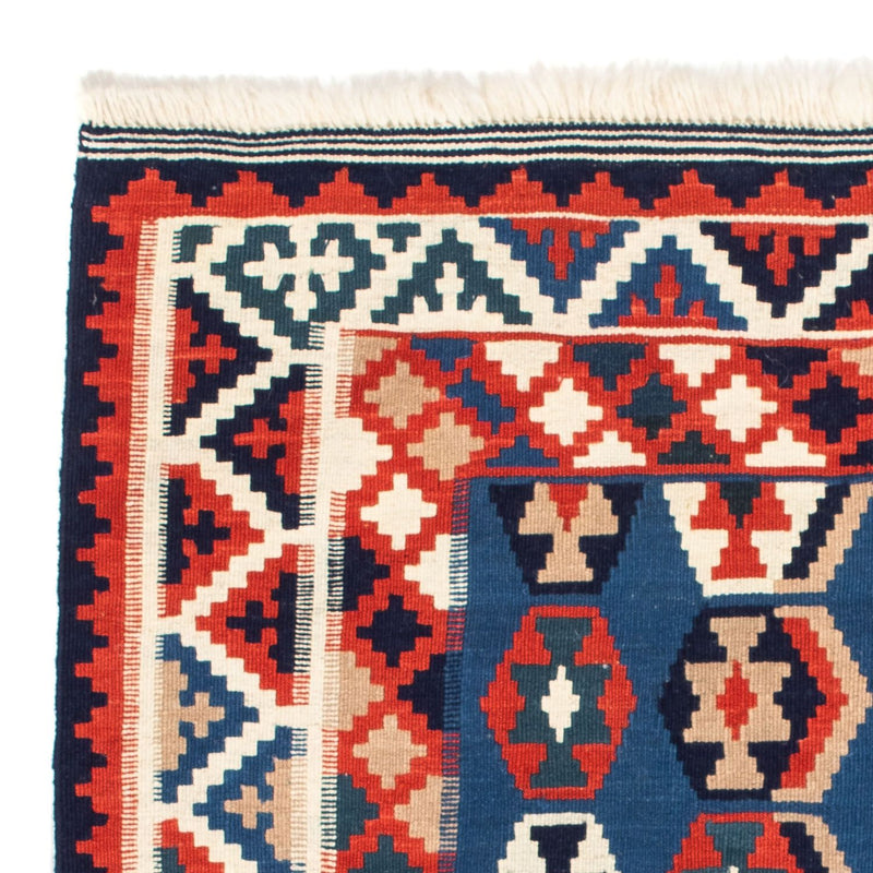 Kelim tapijt - Oosters vierkant  - 105 x 105 cm - donkerblauw