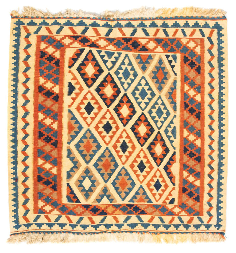 Kelim tapijt - Oosters vierkant  - 103 x 100 cm - beige