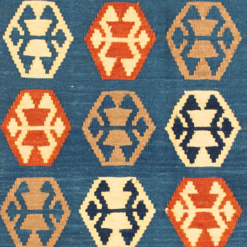 Kelim tapijt - Oosters vierkant  - 102 x 95 cm - donkerblauw