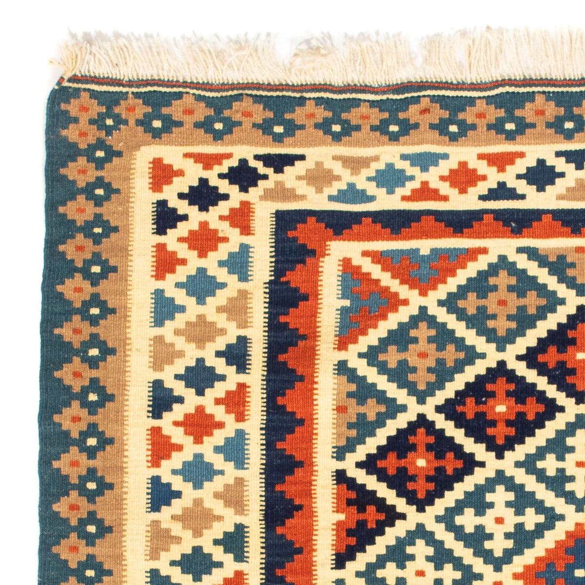 Kelim tapijt - Oosters vierkant  - 107 x 101 cm - beige