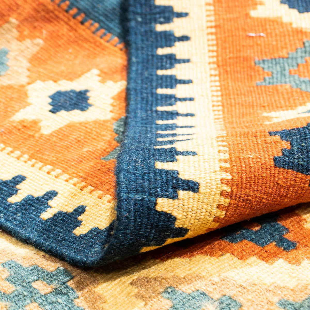 Kelim tapijt - Oosters vierkant  - 100 x 98 cm - veelkleurig