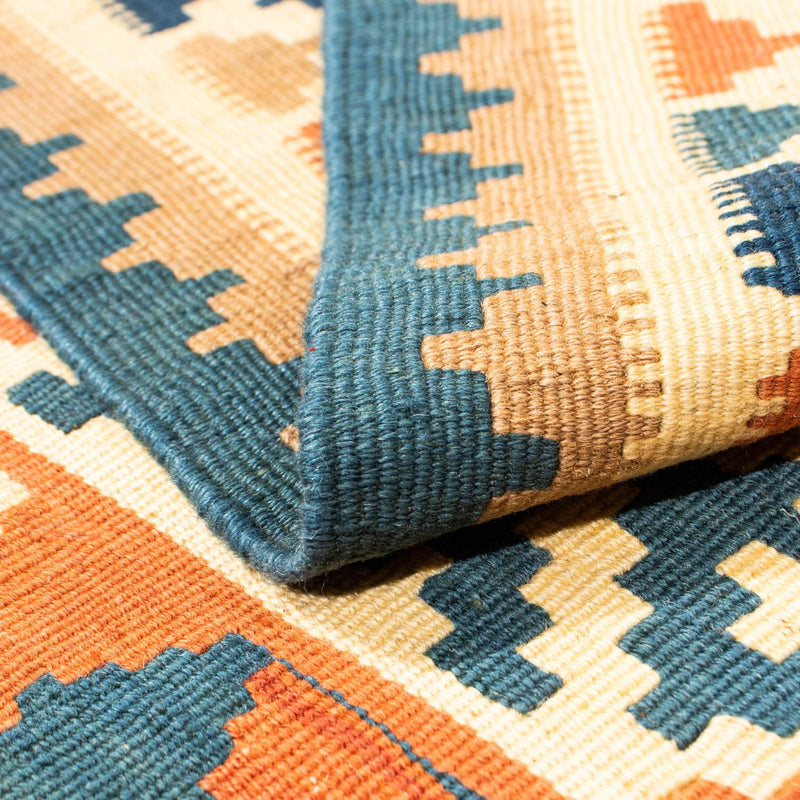 Kelim tapijt - Oosters vierkant  - 105 x 103 cm - oranje