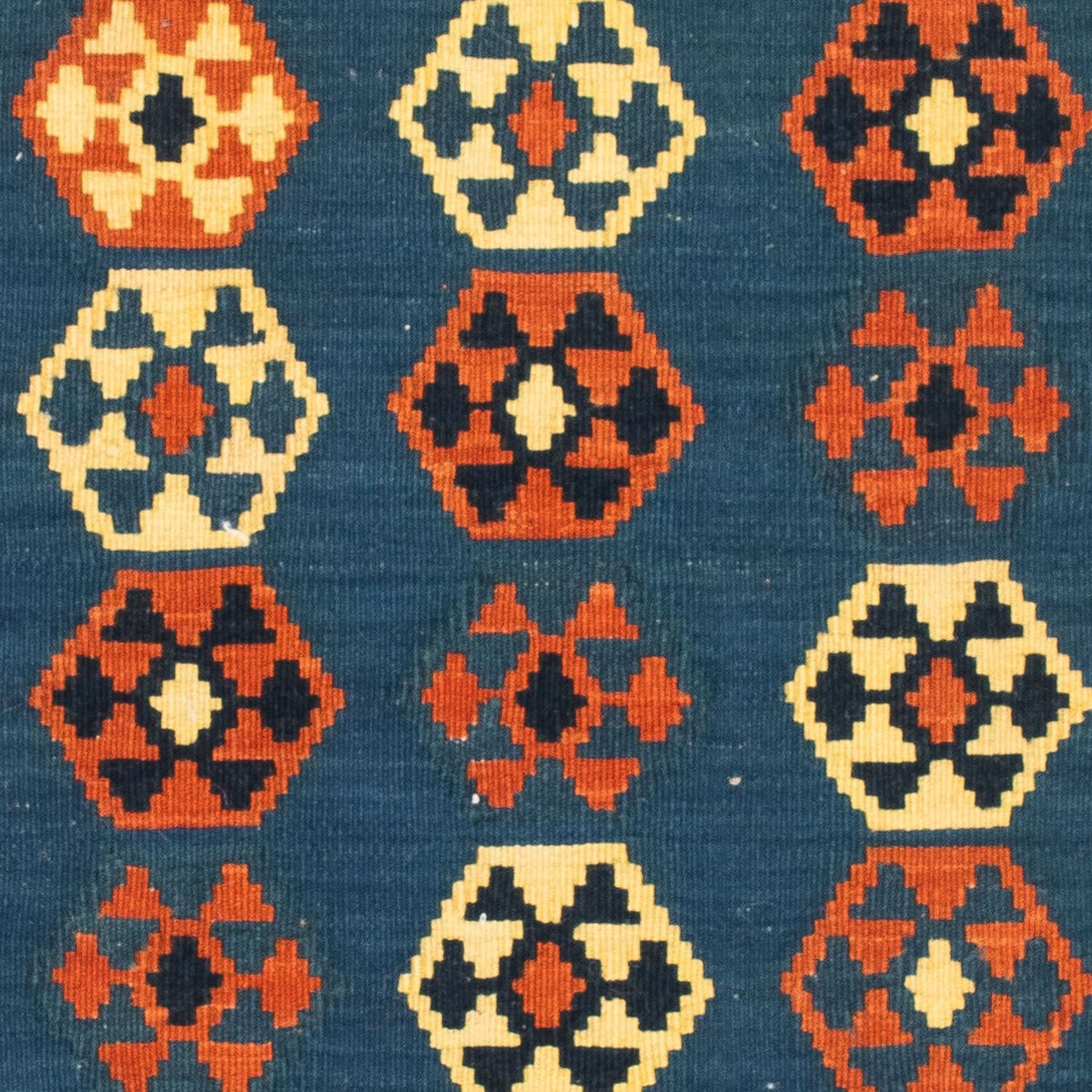 Kelim tapijt - Oosters vierkant  - 105 x 103 cm - donkerblauw