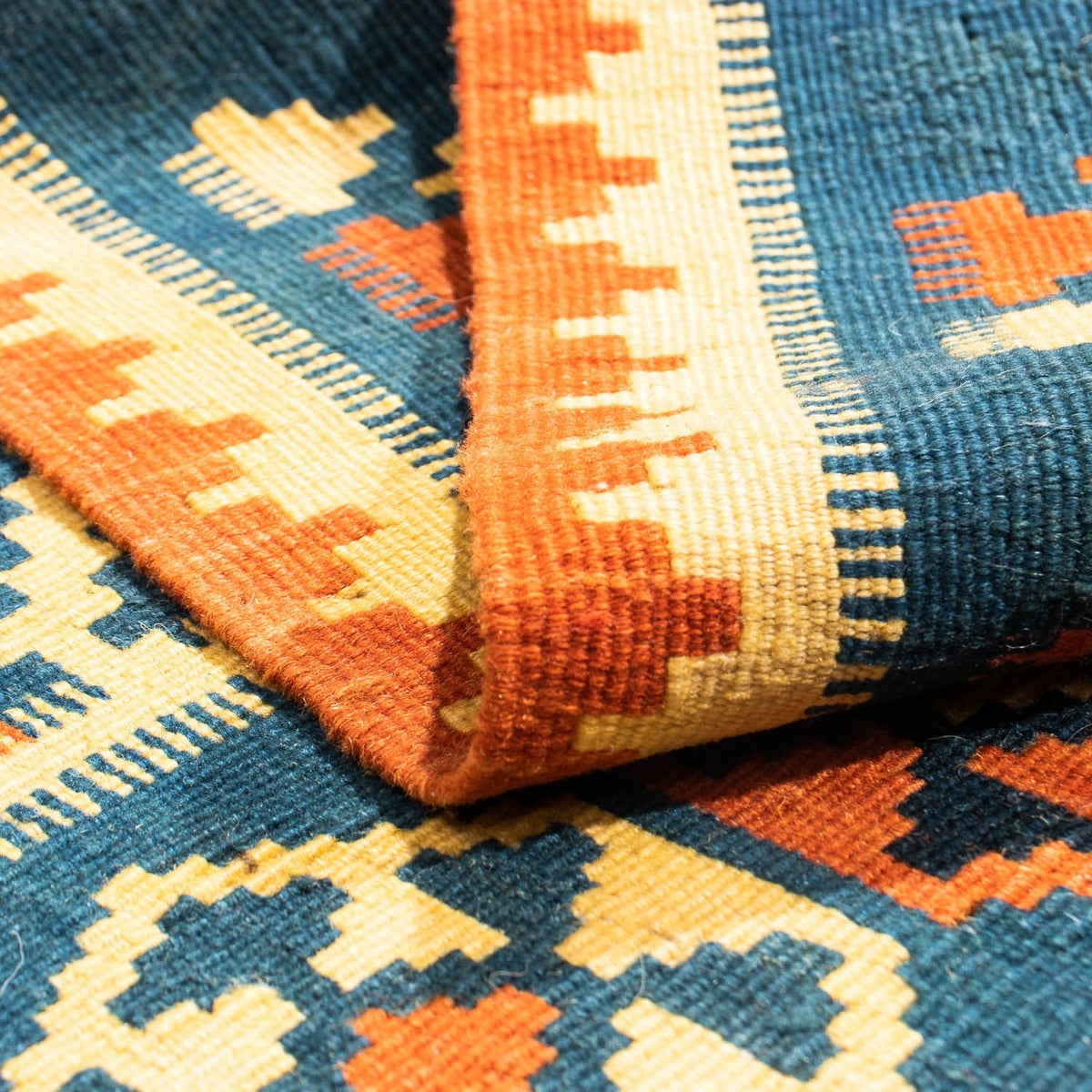 Kelim tapijt - Oosters vierkant  - 105 x 103 cm - donkerblauw