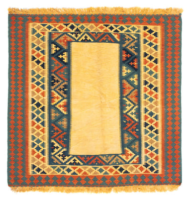 Kelim tapijt - Oosters vierkant  - 100 x 97 cm - beige