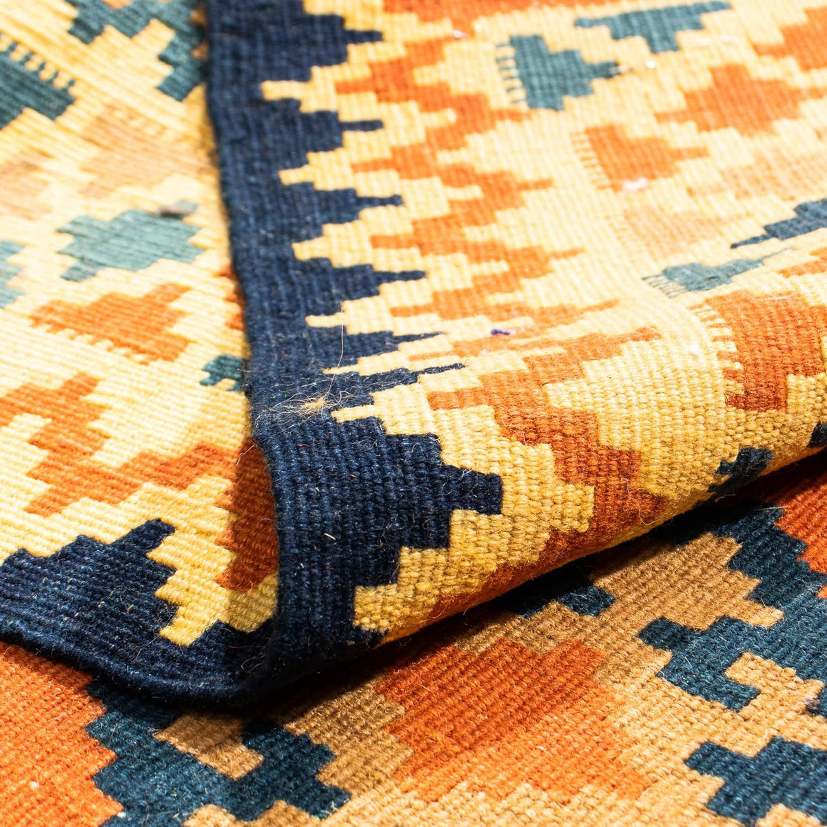 Kelim tapijt - Oosters vierkant  - 103 x 100 cm - roest