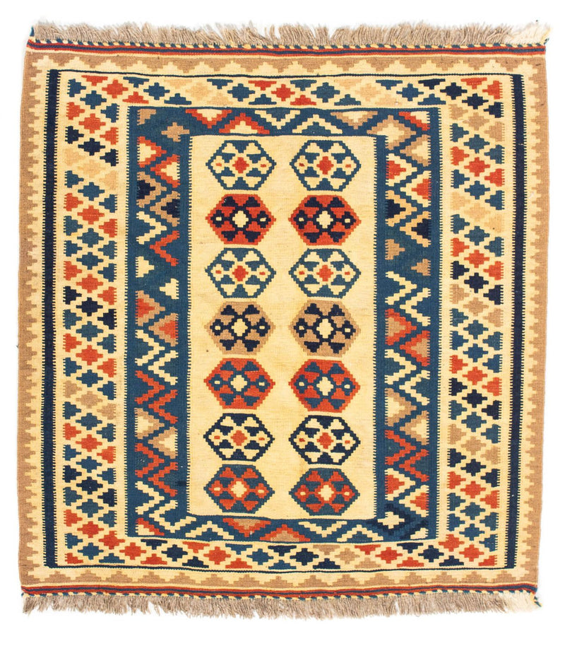 Kelim tapijt - Oosters vierkant  - 103 x 100 cm - beige
