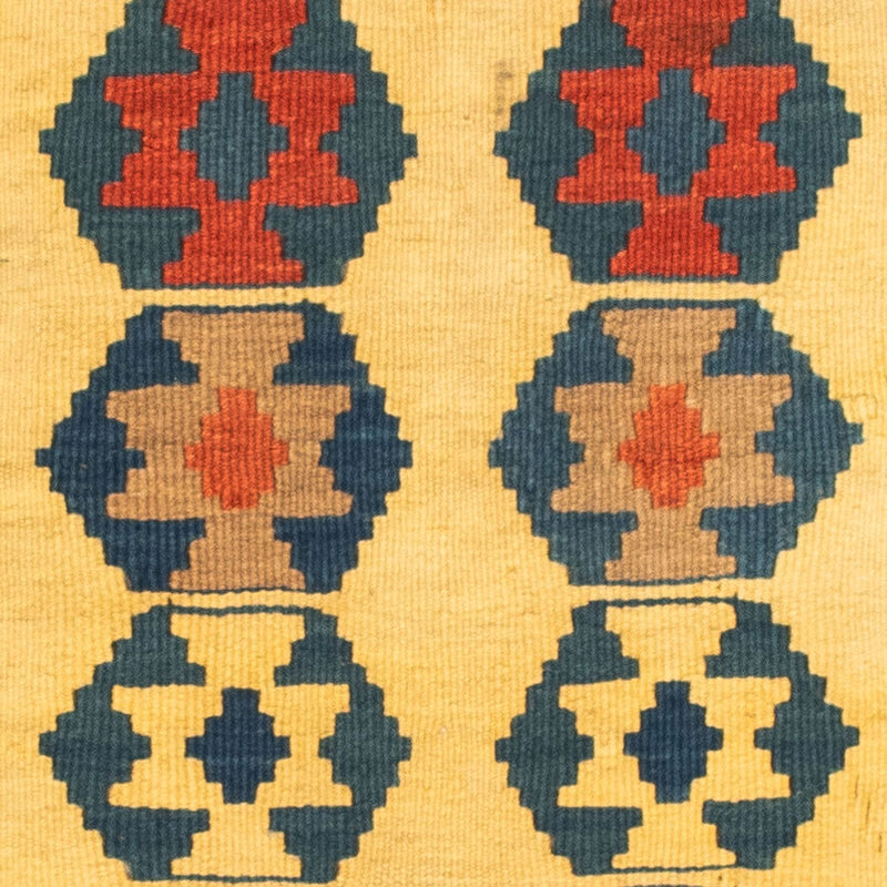 Kelim tapijt - Oosters vierkant  - 101 x 95 cm - goud