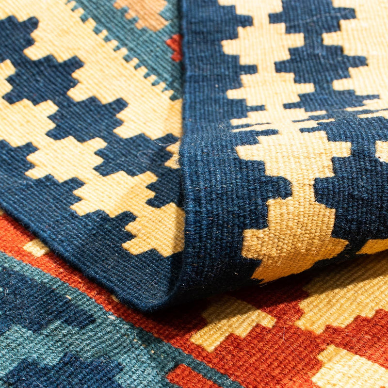 Kelim tapijt - Oosters vierkant  - 103 x 100 cm - donkerblauw