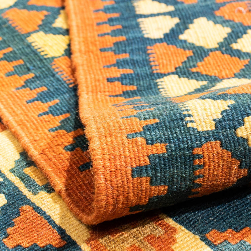 Kelim tapijt - Oosters vierkant  - 104 x 100 cm - donkerblauw