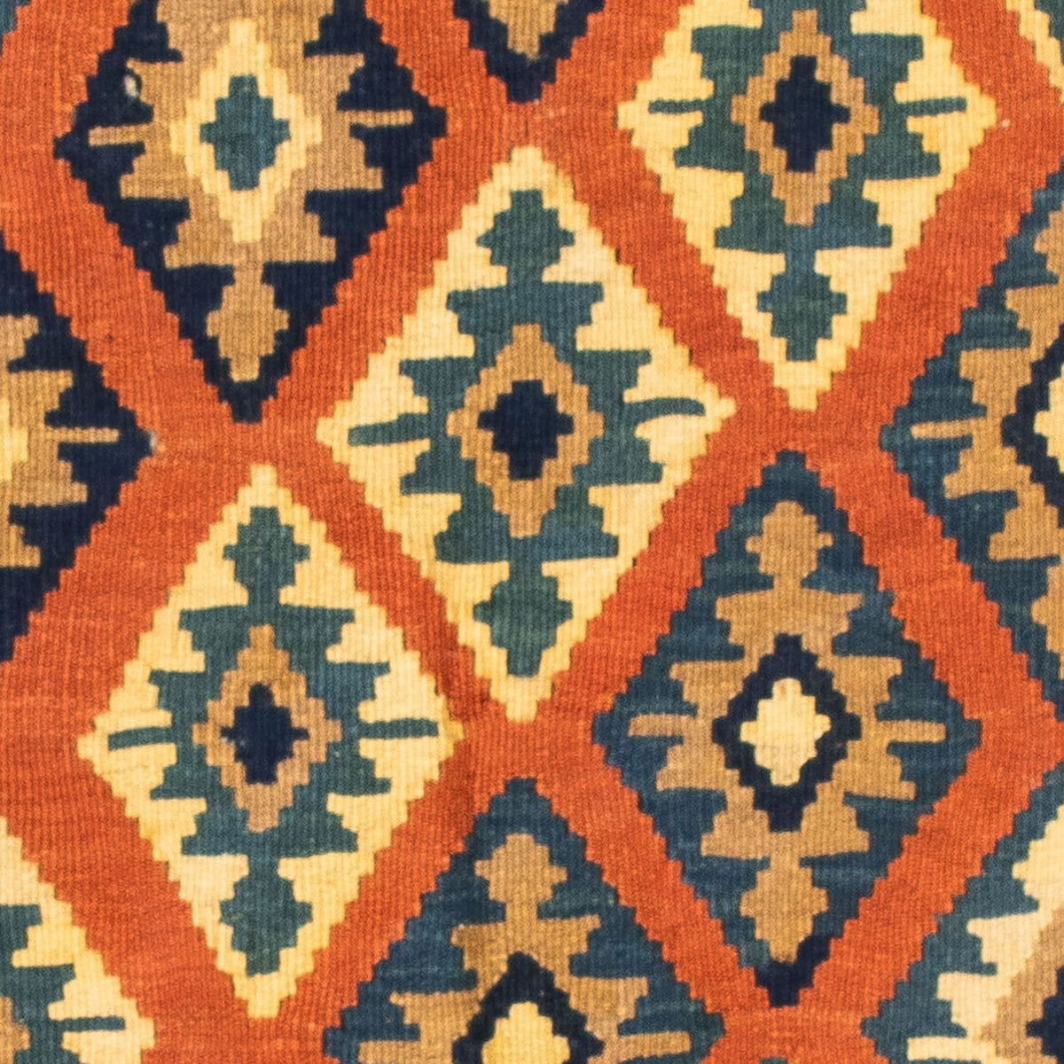 Kelim tapijt - Oosters vierkant  - 107 x 100 cm - roest