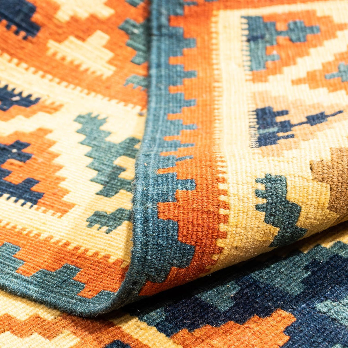 Kelim tapijt - Oosters vierkant  - 101 x 99 cm - beige