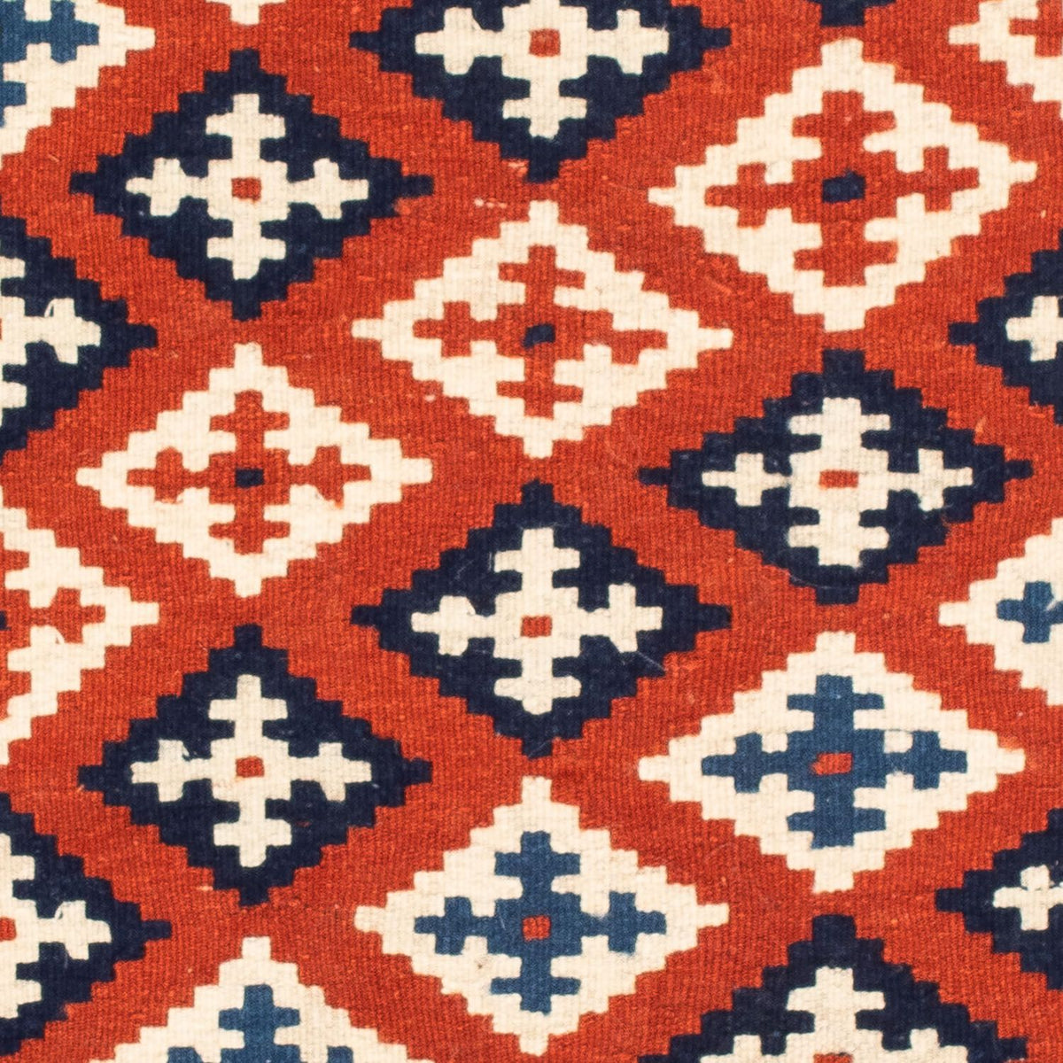 Kelim tapijt - Oosters vierkant  - 103 x 100 cm - donkerblauw