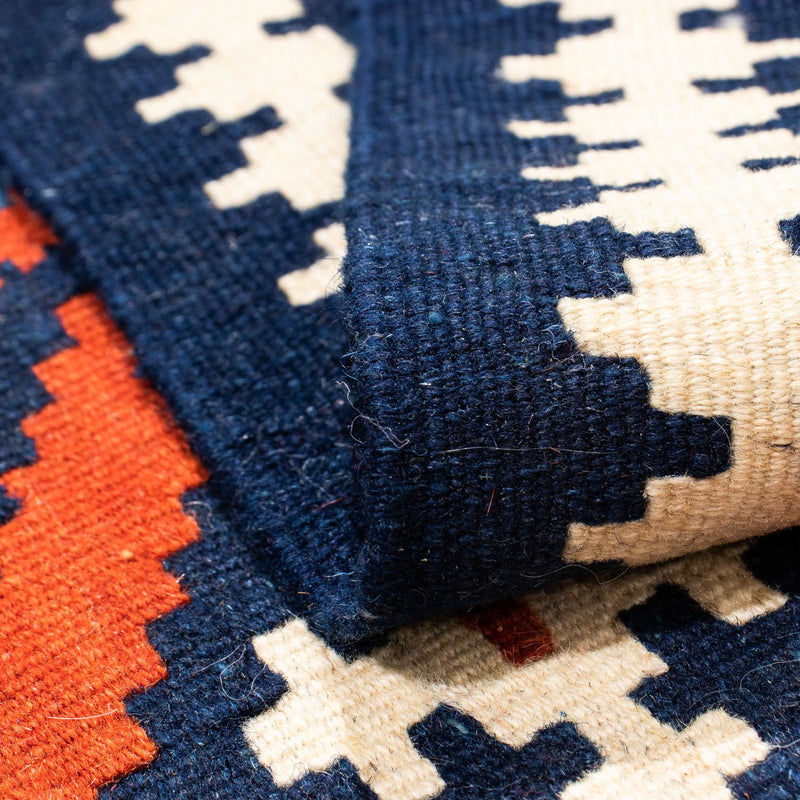 Kelim tapijt - Oosters vierkant  - 103 x 100 cm - donkerblauw