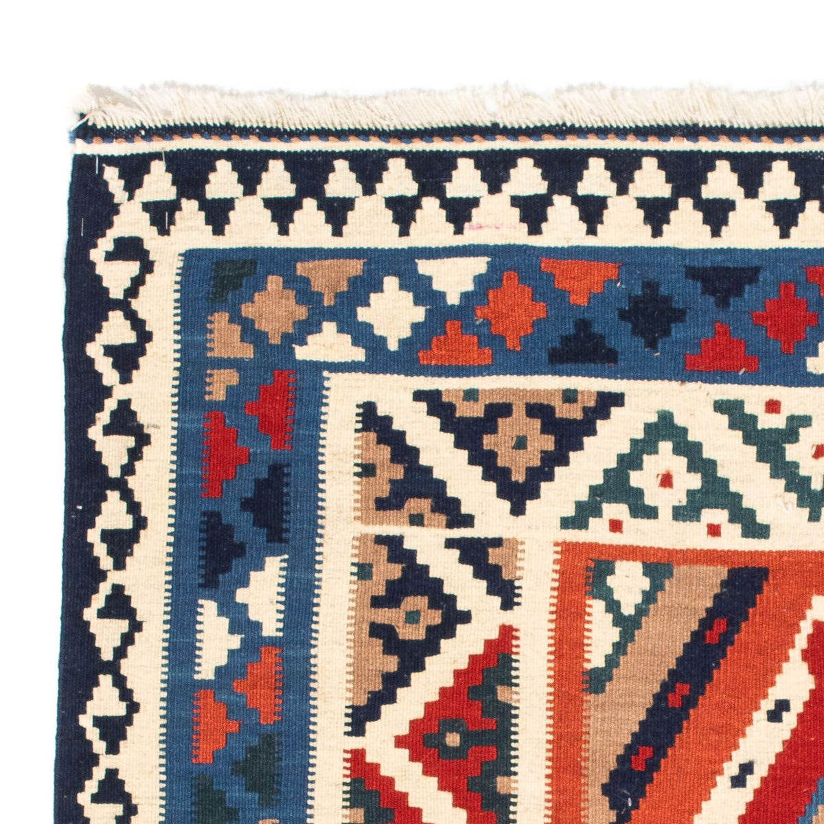 Kelim tapijt - Oosters vierkant  - 103 x 102 cm - lichtblauw