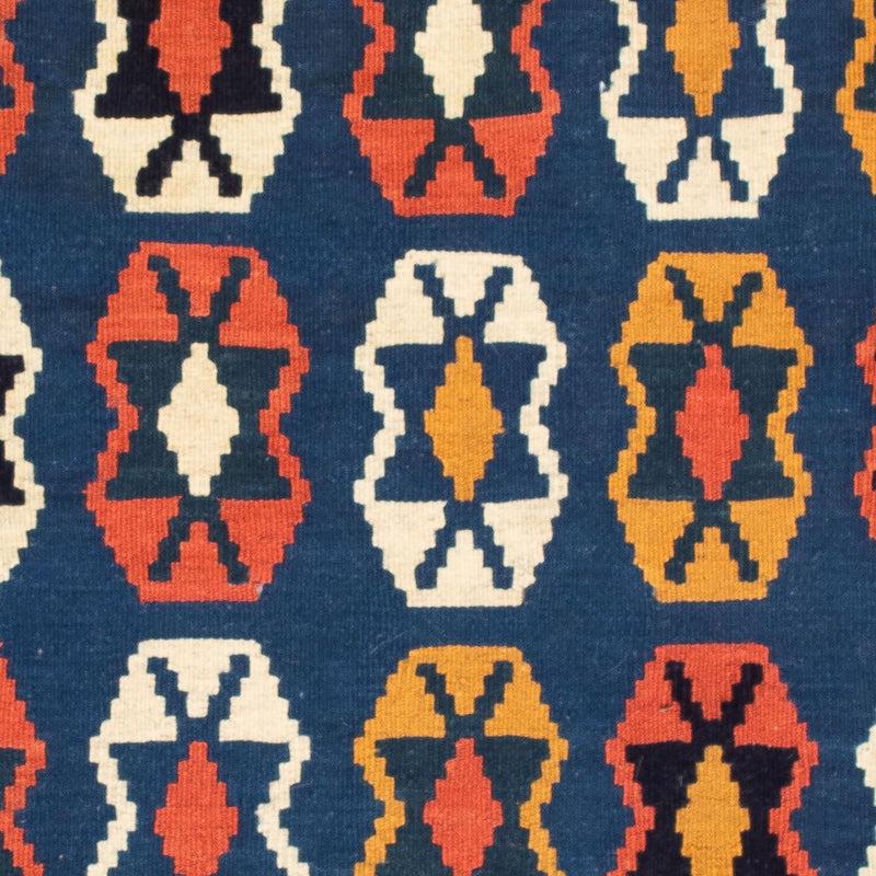 Kelim tapijt - Oosters vierkant  - 100 x 96 cm - donkerblauw