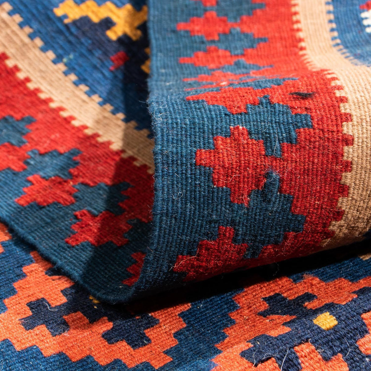 Kelim tapijt - Oosters vierkant  - 108 x 100 cm - donkerblauw