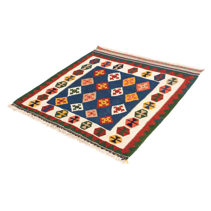 Kelim tapijt - Oosters vierkant  - 98 x 98 cm - donkerblauw
