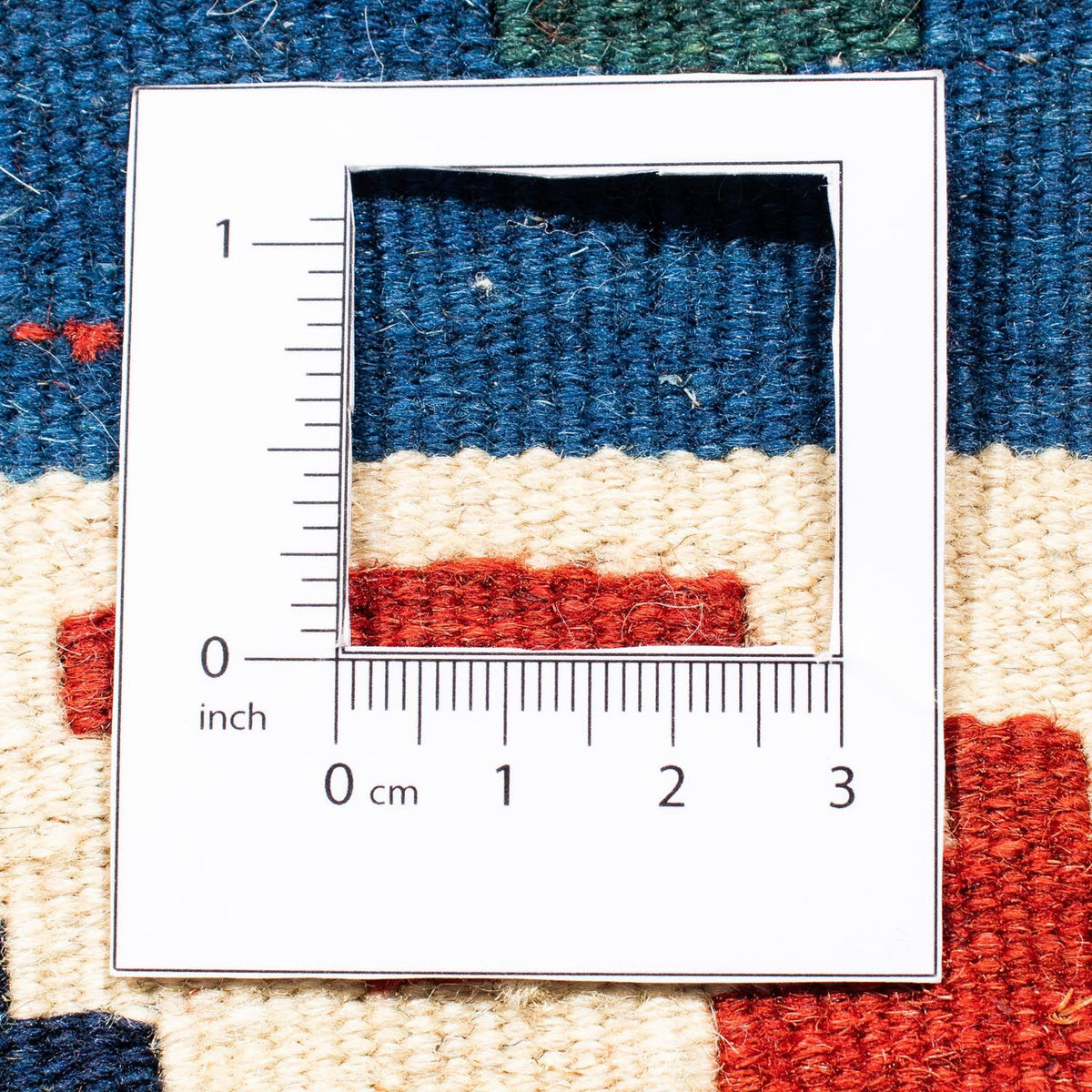 Kelim tapijt - Oosters vierkant  - 100 x 100 cm - donkerblauw