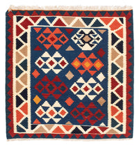 Kelim tapijt - Oosters vierkant  - 104 x 102 cm - donkerblauw