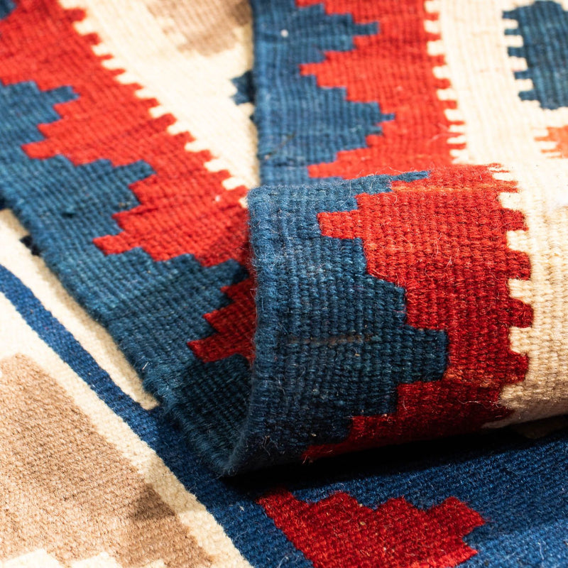 Kelim tapijt - Oosters vierkant  - 104 x 102 cm - donkerblauw