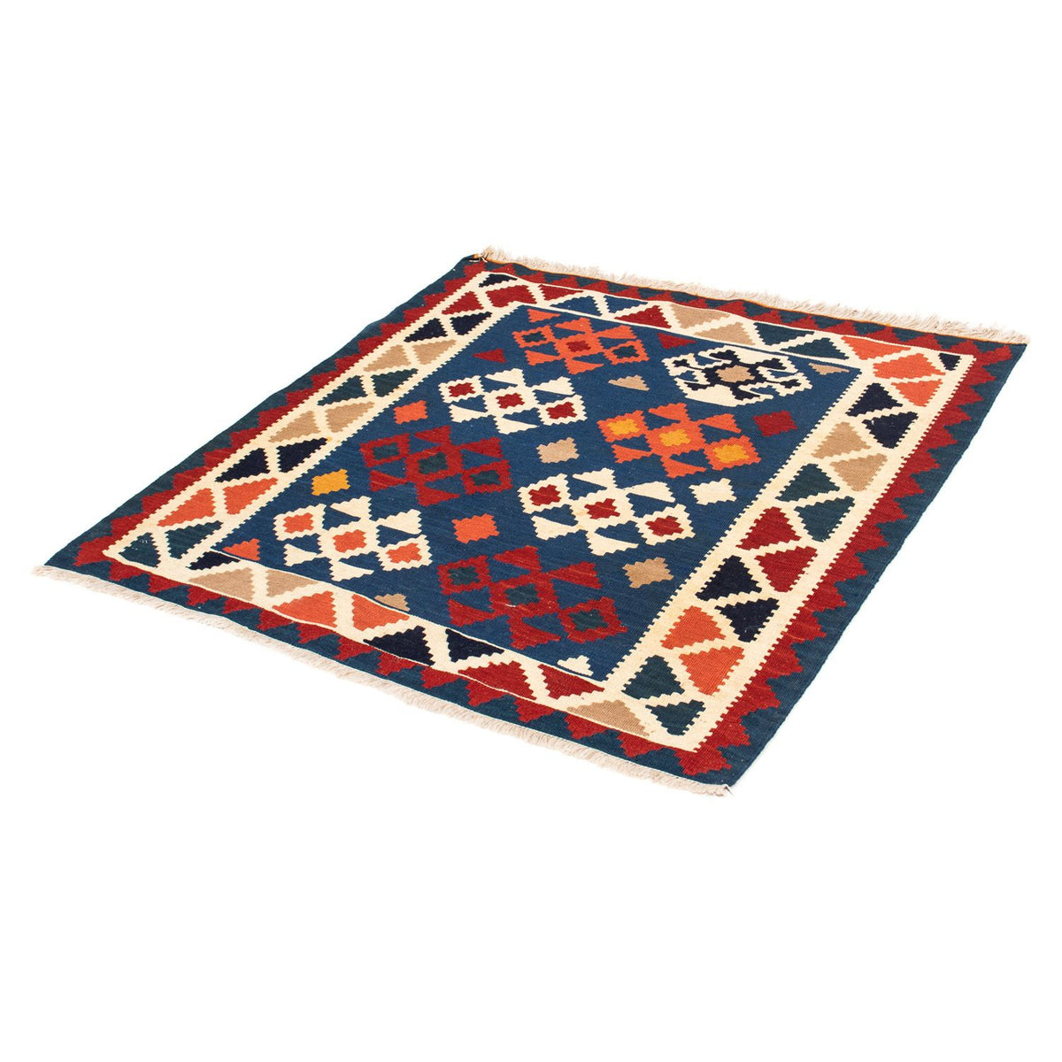 Kelim tapijt - Oosters vierkant  - 104 x 102 cm - donkerblauw