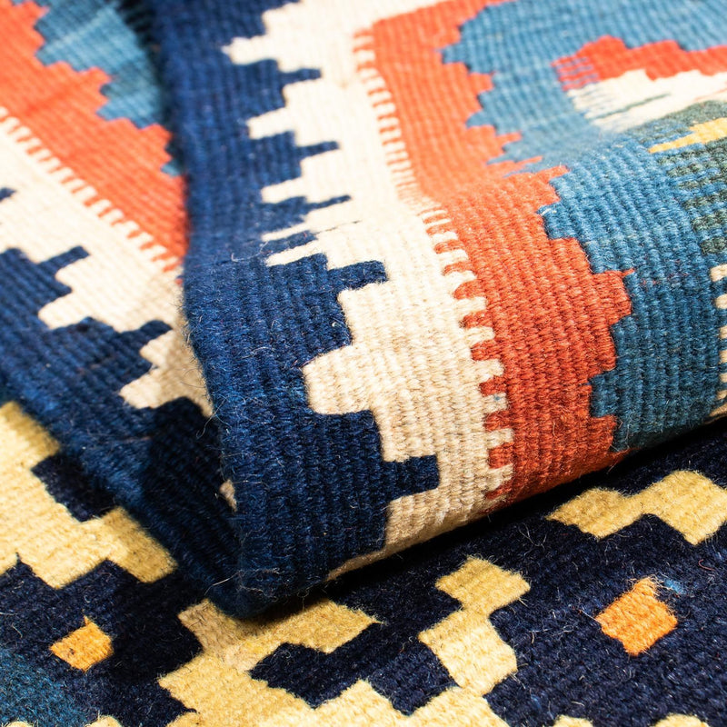 Kelim tapijt - Oosters vierkant  - 103 x 93 cm - lichtblauw