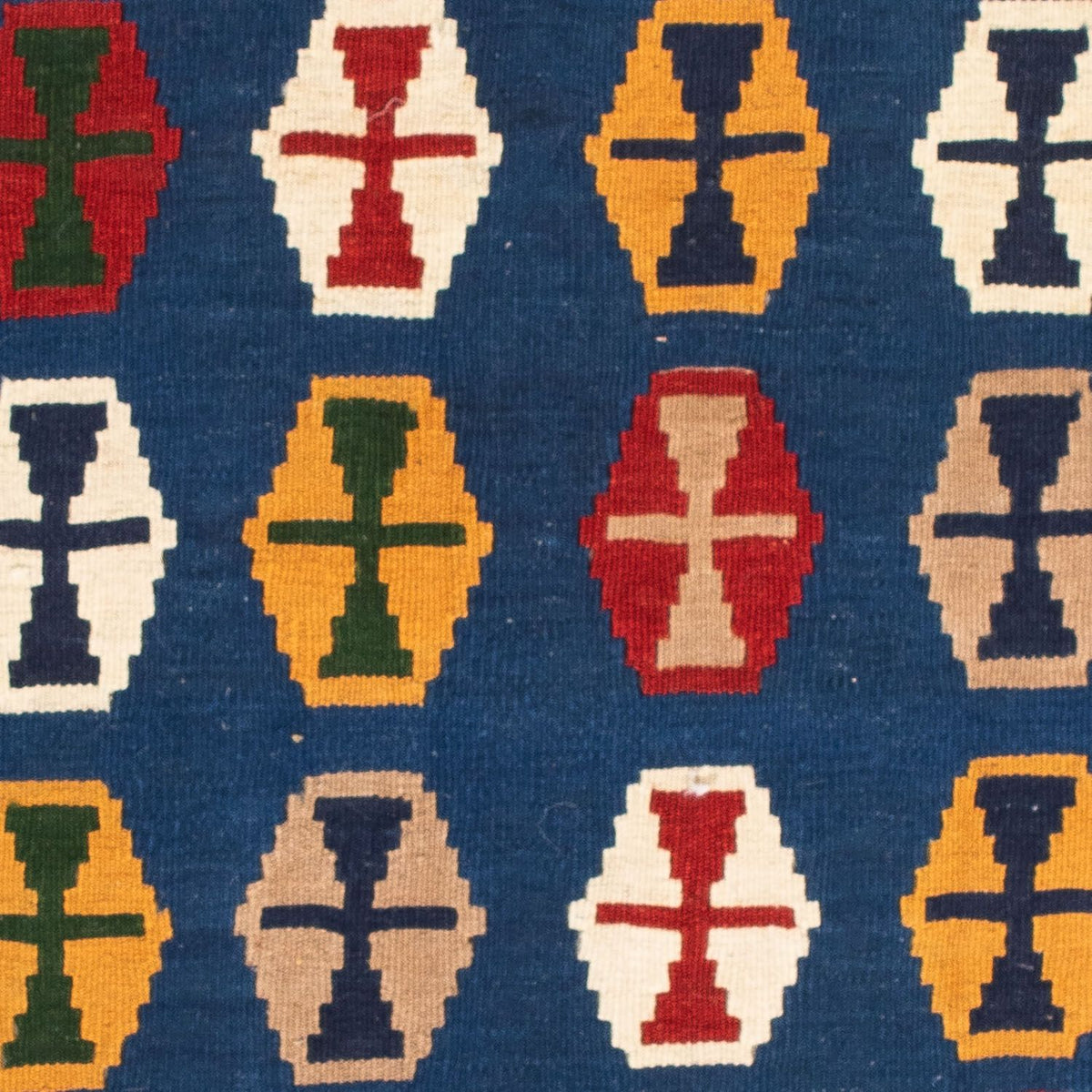 Kelim tapijt - Oosters vierkant  - 96 x 96 cm - donkerblauw