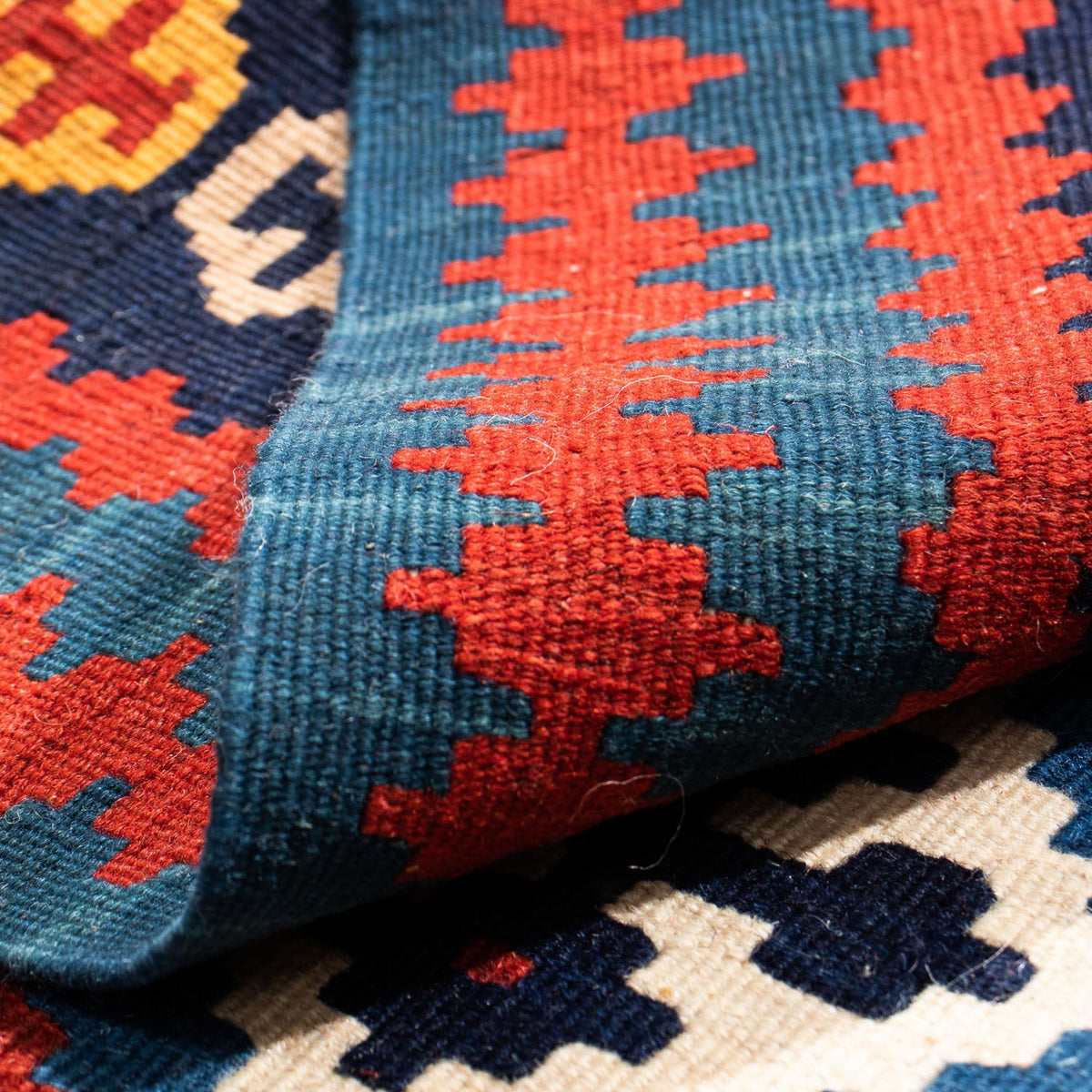 Kelim tapijt - Oosters vierkant  - 104 x 103 cm - donkerblauw