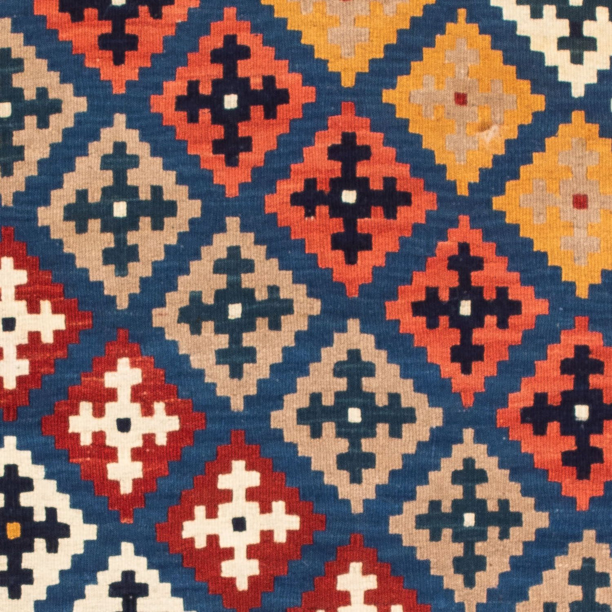 Kelim tapijt - Oosters vierkant  - 103 x 97 cm - donkerblauw