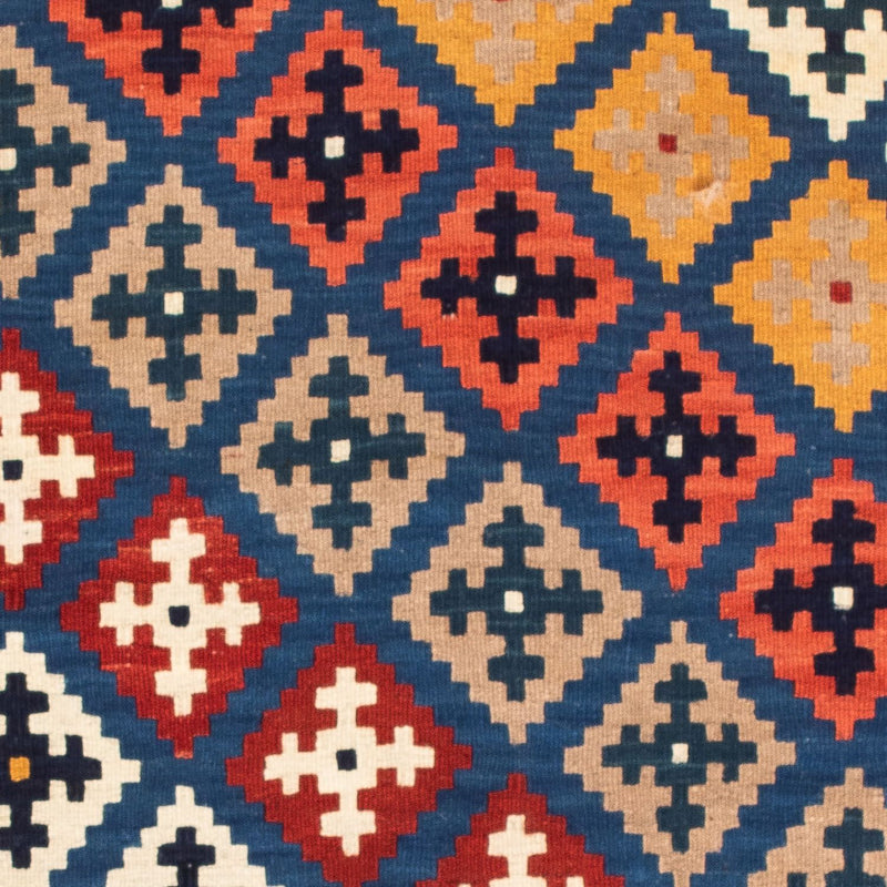 Kelim tapijt - Oosters vierkant  - 103 x 97 cm - donkerblauw